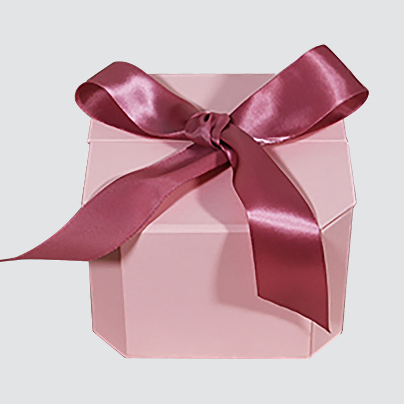 Pink Sweet Bowknot Gift Box Formad Flap Candle Cup Choklad utsökt presentask